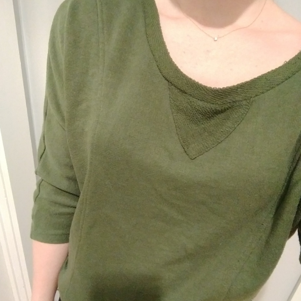 Casual green sweater